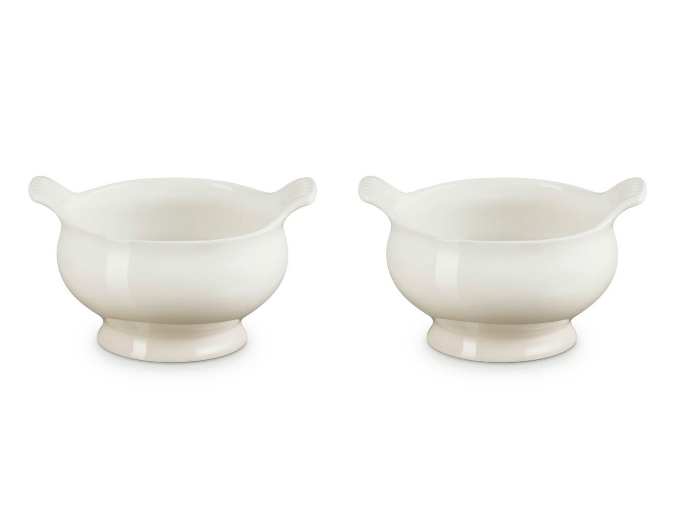 LE CREUSET Schüssel Suppenterrine Tradition meringue 0,6l 2er Set, Steinzeug, (Terrinen) von LE CREUSET
