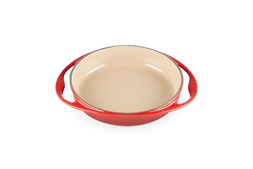 Le Creuset Gusseisen Tatin-Backform, Rund, Ø 25 cm, Für alle Herdarten inkl. Induktion geeignet, 2,13 kg, Kirschrot, 20129250602460 von LE CREUSET
