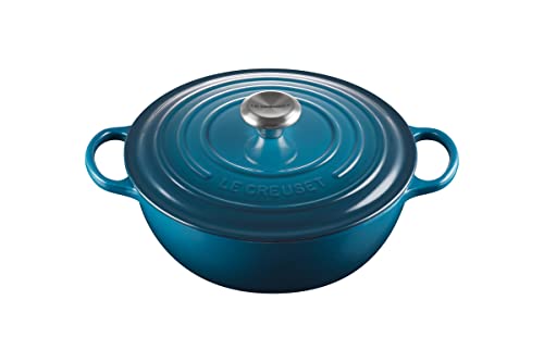 Le Creuset Signature La Marmite aus Gusseisen, Ø 26 cm, Für alle Herdarten und Induktion geeignet, Volumen: 4,1 l, 4,255 kg, Deep Teal, 21114266420430 von LE CREUSET