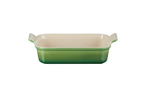 Le Creuset Rechteckige Auflaufform Tradition aus Steinzeug, 26 cm, 2.4 Liter, Bamboo, 71102264080001 von LE CREUSET