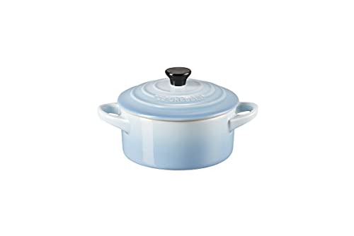 Le Creuset Mini-Cocotte aus Steinzeug, 200 ml, 10 x 5 cm, Coastal Blue, 71901104200100 von LE CREUSET