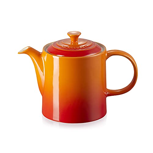 Le Creuset Hohe Kanne aus Steinzeug 1,3 Liter, Steinzeug, Ofenrot, 80703130900003 von LE CREUSET