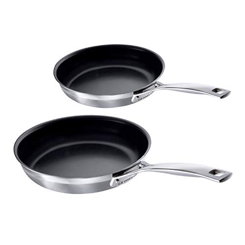 Le Creuset 96210000001000 3 Ply Mehrschicht Pfannenset mit Antihaftbeschichtung, 20 und 24 cm von LE CREUSET