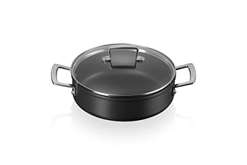 Le Creuset Aluminium-Antihaft Schmorpfanne mit Glasdeckel, 28 cm, 51113280010500 von LE CREUSET