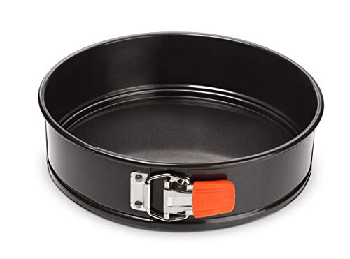 Le Creuset Antihaft Springform, Rund, Ø 20 cm, Sauerteigbeständig, Aus Karbonstahl gefertigt, Anthrazit/Orange, 94101500000000 von LE CREUSET