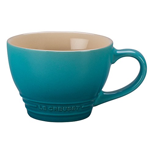 Le Creuset Große Cappuccino Tasse aus Steinzeug, 400 ml, Karibik, 70304401700002 von LE CREUSET