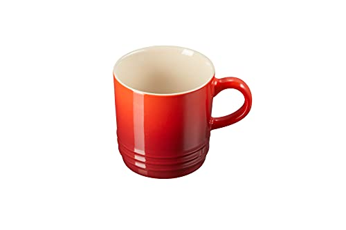 Le Creuset Cappuccino Becher aus Steinzeug, 200 ml, Kirschrot, 70303200600099 von LE CREUSET