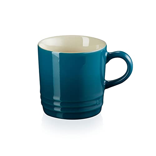 Le Creuset Cappuccino Becher aus Steinzeug, 200 ml, Deep Teal, 70303206420099 von LE CREUSET