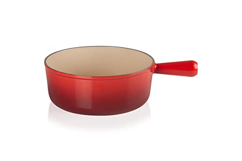 Le Creuset Caquelon aus Gusseisen, 24 cm, 3,3 Liter, Kirschrot, 20007240602460 von LE CREUSET