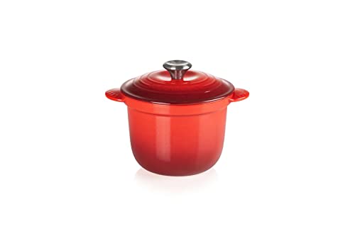 Le Creuset Cocotte Every aus Gusseisen mit Poteriedeckel, 18 cm, 2 Liter, Kirschrot, 41110180600460 von LE CREUSET