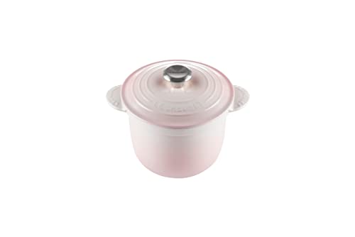 Le Creuset Cocotte Every aus Gusseisen mit Poteriedeckel, 18 cm, 2 Liter, Shell Pink, 41110187770460 von LE CREUSET