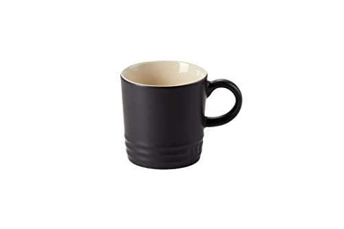 Le Creuset Espressotasse aus Steinzeug, 100 ml, Schwarz Matt, 70305100000099 von LE CREUSET