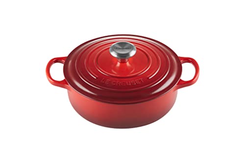 Le Creuset Gourmet Bräter aus Gusseisen, 24 cm, Kirschrot, 21179240602430 von LE CREUSET