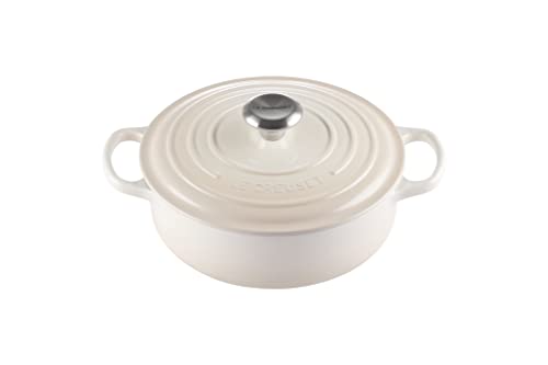 Le Creuset Gourmet Bräter aus Gusseisen, 24 cm, Meringue, 21179247164430 von LE CREUSET