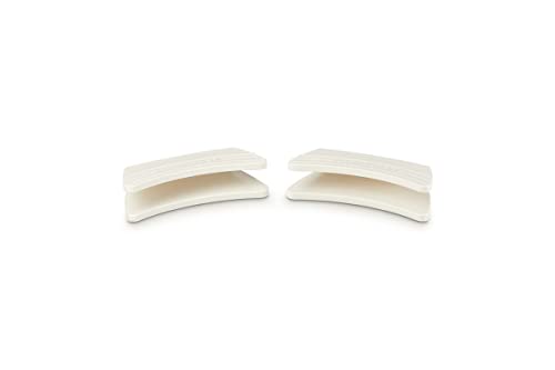 Le Creuset 2er-Set Griffschutz aus Silikon, Anpassungsfähig, Hitzebeständig bis 250°C, Meringue, 42813007160000 von LE CREUSET