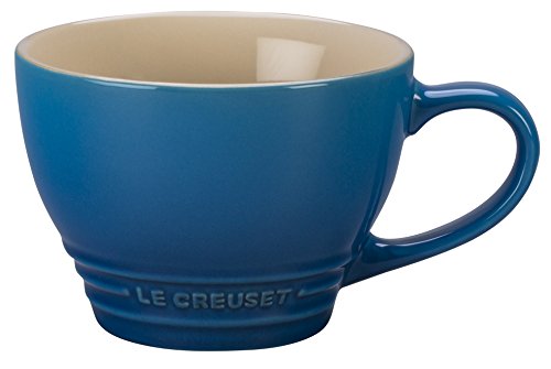 Le Creuset Große Cappuccino Tasse aus Steinzeug, 400 ml, Marseille, 1 Stück (1er Pack) von LE CREUSET