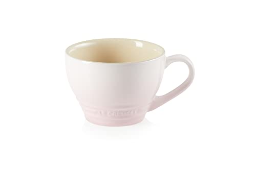 Le Creuset Große Cappuccino Tasse aus Steinzeug, 400 ml, Shell Pink, 70304407770002 von LE CREUSET