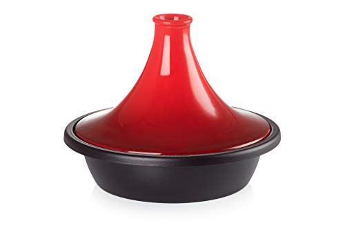 Le Creuset Gusseisen-Tagine, Rund, Ø 31 cm, Für alle Herdarten, Induktion und Backofen geeignet, Kirschrot, 25138310600422 von LE CREUSET