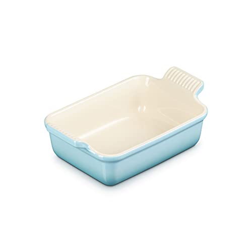 Le Creuset Rechteckige Auflaufform Tradition aus Steinzeug, 19 cm, 1.1 Liter, Karibik, 71102191700001 von LE CREUSET