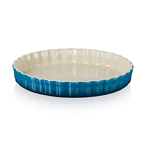 Le Creuset Tarteform aus Steinzeug, 28 cm, 2.1 Liter, Deep Teal, 71120286420001 von LE CREUSET