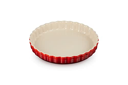 Le Creuset Tarteform aus Steinzeug, 28 cm, 2.1 Liter, Kirschrot, 71120280600001 von LE CREUSET