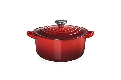 Le Creuset Herzbräter mit Herzknopf aus Gusseisen, 20 cm, 21401200602455 von LE CREUSET