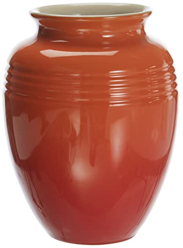 Le Creuset Klassische Steinzeug-Vase, 19cm Vase, Ofenrot, 2 stuck, 2Liter von LE CREUSET