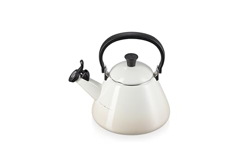 Le Creuset Kone Wasserkessel mit Pfeife, Emaillierter Stahl, 1,6 L, Meringue, 40101027160000 von LE CREUSET