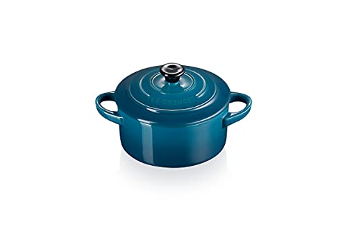 Le Creuset Mini-Cocotte aus Steinzeug, 200 ml, 10 x 5 cm, Deep Teal, 71901106420100 von LE CREUSET