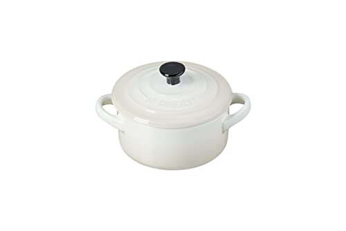 Le Creuset Mini-Cocotte aus Steinzeug, 250 ml, 10 x 5 cm, Meringue, 71901107160100 von LE CREUSET