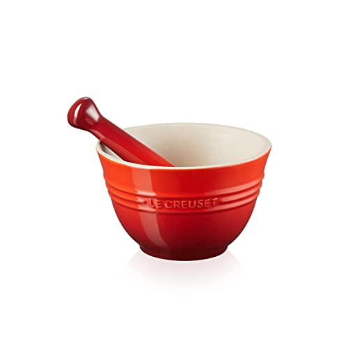 Le Creuset Mörser aus Steinzeug, 360 g, 300 ml, Kirschrot, 81209300600003 von LE CREUSET