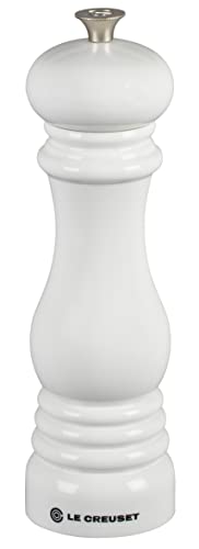 Le Creuset Pfeffermühle, ABS-Kunststoff, 6,2 x 6,2 x 20,8 cm, Keramik-Mahlwerk, Weiß, 96001900010000 von LE CREUSET