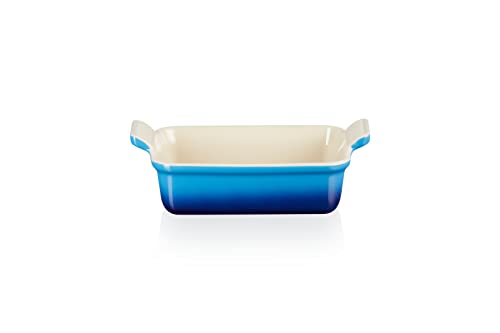 Le Creuset Rechteckige Auflaufform Tradition aus Steinzeug, 19 cm, 1.1 Liter, Azure, 71102192200001 von LE CREUSET