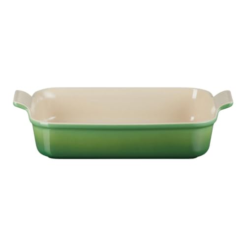 Le Creuset Rechteckige Auflaufform Tradition aus Steinzeug, 32 cm, 2.31 kg, Bamboo, 71102324080001 von LE CREUSET