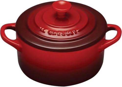 Le Creuset Runde Mini-Kokotte, Steingut, 237 ml, Kirschrot von LE CREUSET