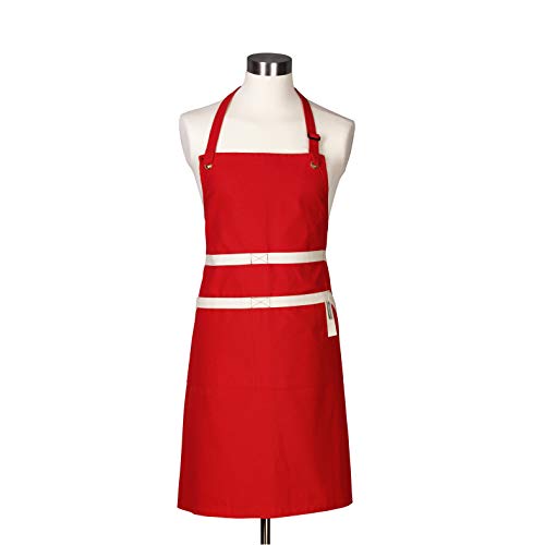 Le Creuset Schürze mit Taschen, Schlaufe und Bandzugsystem, Einheitsgröße, Kirschrot, Baumwoll-Canvas, 95000700600000 Le Creuset Schürze mit Taschen, Schlaufe und Bandzugsystem, Einheitsgröße, Kirschrot, Baumwoll-Canvas, 95000700600000 von LE CREUSET