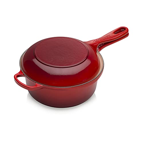 Le Creuset Signature 2-In-1 Marmitout, Gusseisen, Ø 22 cm, 2,3 L, Kirschrot, 25044220602460 von LE CREUSET