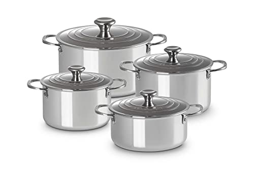 Le Creuset 4-teiliges Topfset aus 3-ply PLUS Edelstahl, 96605400000000 von LE CREUSET