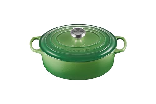 Le Creuset Signature Gusseisen-Bräter mit Deckel, Ø 27 cm, Oval, Für alle Herdarten und Induktion geeignet, Volumen: 4,1 l, 4,425 kg, Bamboo, 21178274082430 Le Creuset Signature Gusseisen-Bräter mit Deckel, Ø 27 cm, Oval, Für alle Herdarten und Induktion geeignet, Volumen: 4,1 l, 4,425 kg, Bamboo, 21178274082430 von LE CREUSET