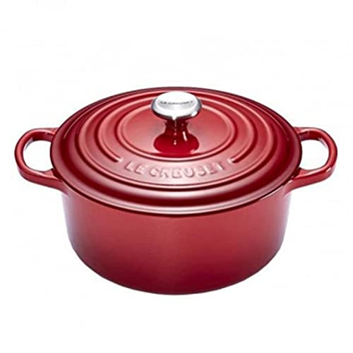 Le Creuset Signature Gusseisen-Bräter mit Deckel, Ø 28 cm, Rund, Für alle Herdarten und Induktion geeignet, Volumen: 6,7 l, 6,125 kg, Burgundy, 21177287502430 von LE CREUSET