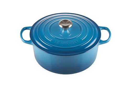 Le Creuset Signature Gusseisen-Bräter mit Deckel, Ø 28 cm, Rund, Für alle Herdarten und Induktion geeignet, Volumen: 6,7 l, 6,125 kg, Marseille von LE CREUSET