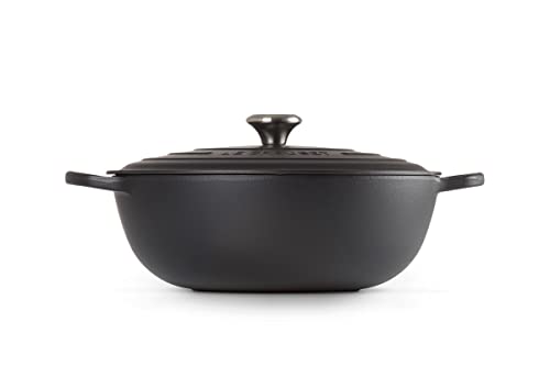 Le Creuset Signature Signature La Marmite aus Gusseisen, Ø 32 cm, Für alle Herdarten und Induktion geeignet, Volumen: 4,1 l, 6,275 kg, Schwarz, 21114320000430 von LE CREUSET