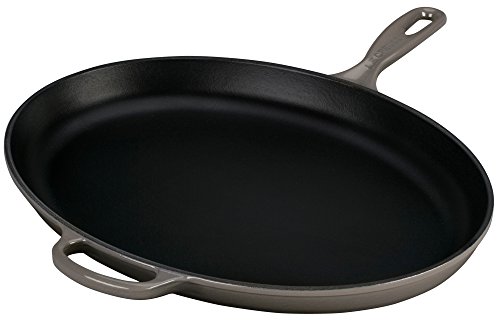 Le Creuset Signature Gusseisen-Pfanne, oval, 40 cm, Austern von LE CREUSET