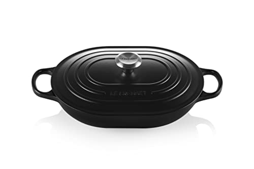 Le Creuset Signature Oblong aus Gusseisen, für alle Herdarten und Backöfen, 31 cm, 3,4 Liter, Schwarz matt, 21112310000430, Nectar Le Creuset Signature Oblong aus Gusseisen, für alle Herdarten und Backöfen, 31 cm, 3,4 Liter, Schwarz matt, 21112310000430, Nectar von LE CREUSET