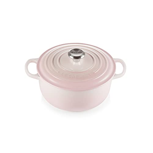 Le Creuset Signature Gusseisen-Bräter mit Deckel, Ø 20 cm, Rund, Für alle Herdarten und Induktion geeignet, Volumen: 2,4 l, 3,092 kg, Shell Pink, 21177207774430, 21177207774430 von LE CREUSET