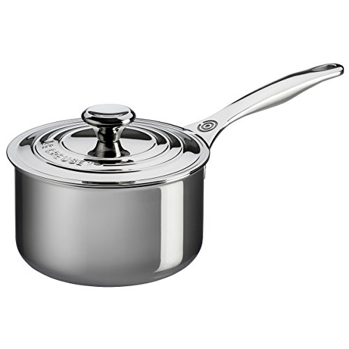 Le Creuset Signature Soßentopf mit Deckel und Hilfsgriff, Rostfreier 3-ply Edelstahl, 3-Ply, Ø 18 cm, 2.8 L von LE CREUSET