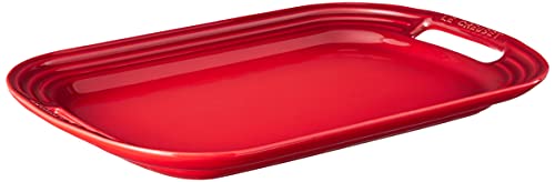 Le Creuset Steingut-Servierplatte, oval, 41,3 cm, Kirschrot von LE CREUSET