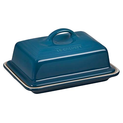 Le Creuset Steinzeug Butterdose, 900 g, 17 x 12.5 x 9 cm, Deep Teal von LE CREUSET