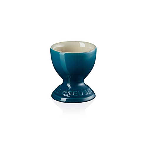 Le Creuset Steinzeug Eierbecher mit Stand-Fuß, 9 g, 5.3 x 5.3 x 5.9 cm, Deep Teal, 81702006420099 von LE CREUSET