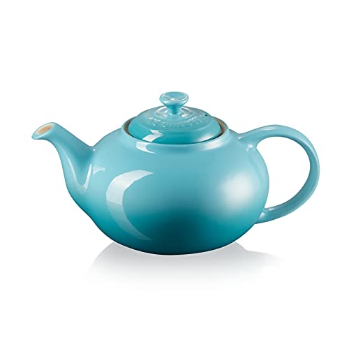 Le Creuset Klassische Teekanne aus Steinzeug, 1,3 Liter, für 3–4 Tassen, Karibik, 80702131700003 von LE CREUSET